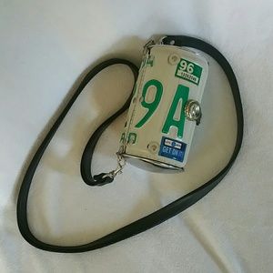 Recycled license plate purse