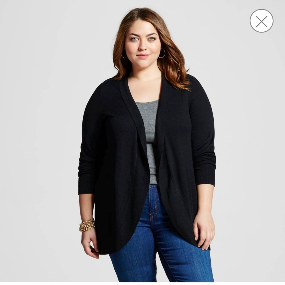 AVA & VIV PLUS SIZE OPEN FRONT CARDIGAN (4x)