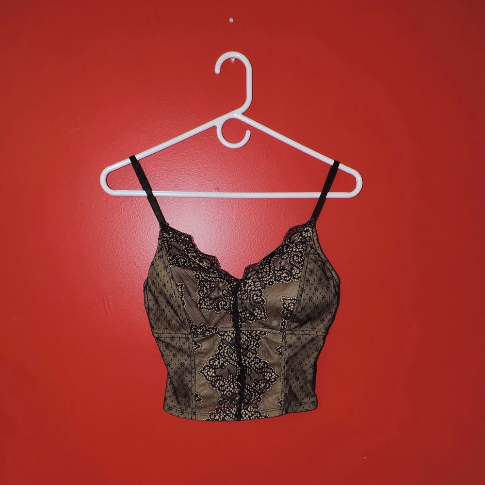 Lace bustier top