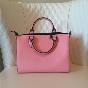 Genuine Leather Pink Tess Tote