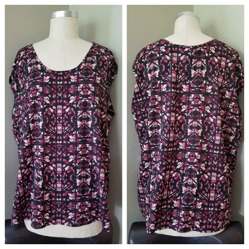 Floral Abstract Print Blouse