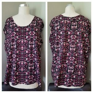 Floral Abstract Print Blouse