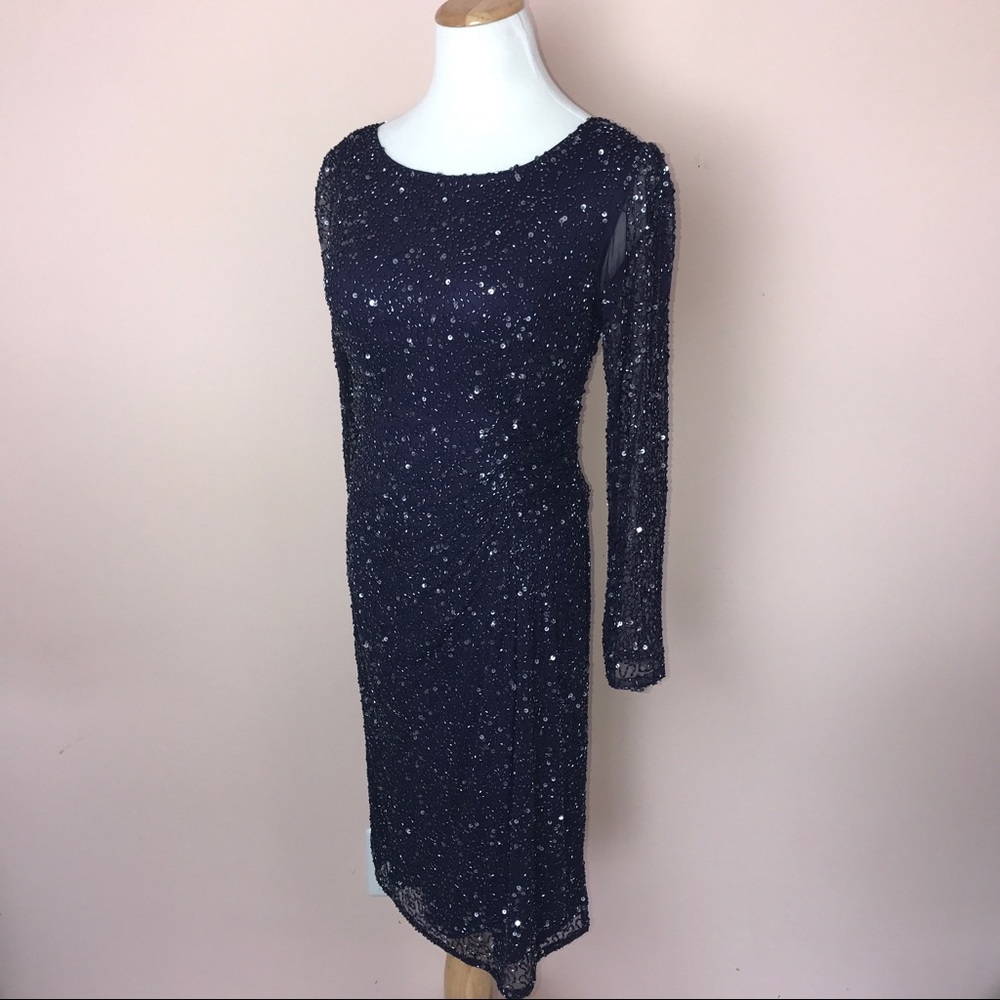 Patra Dress Size 6 Purple Sequined Party - Picture 3 of 5
