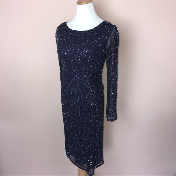 Patra Dress Size 6 Purple Sequined Party - Picture 3 of 5