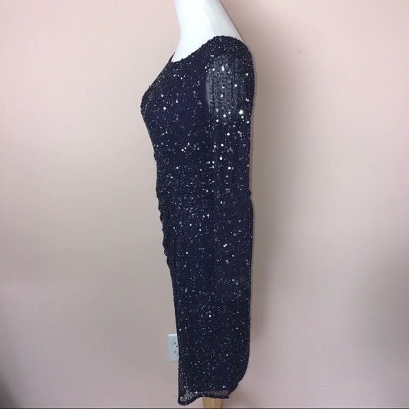 Patra Dress Size 6 Purple Sequined Party - Picture 4 of 5