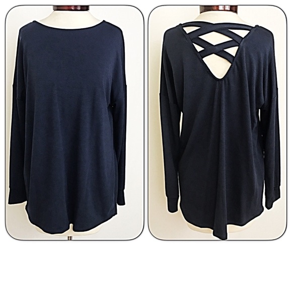 💥HOTSALE💥Perfect Tunic SOFTRelaxed Navy Top Sold - Picture 3 of 7