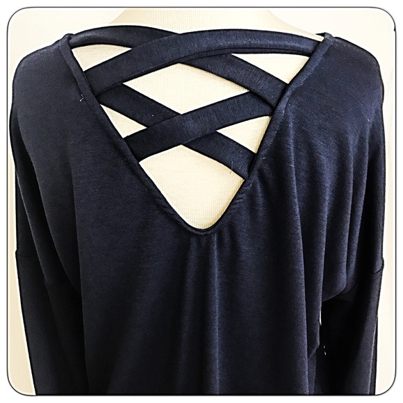 💥HOTSALE💥Perfect Tunic SOFTRelaxed Navy Top Sold - Picture 5 of 7