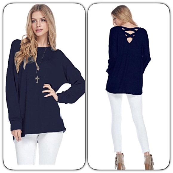 💥HOTSALE💥Perfect Tunic SOFTRelaxed Navy Top Sold - Picture 7 of 7