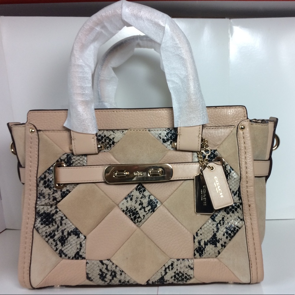 COACH Swagger27 in patchwork exotic embossed 2way