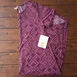NWT XS Lularoe Carly Dress - Purple Geometric