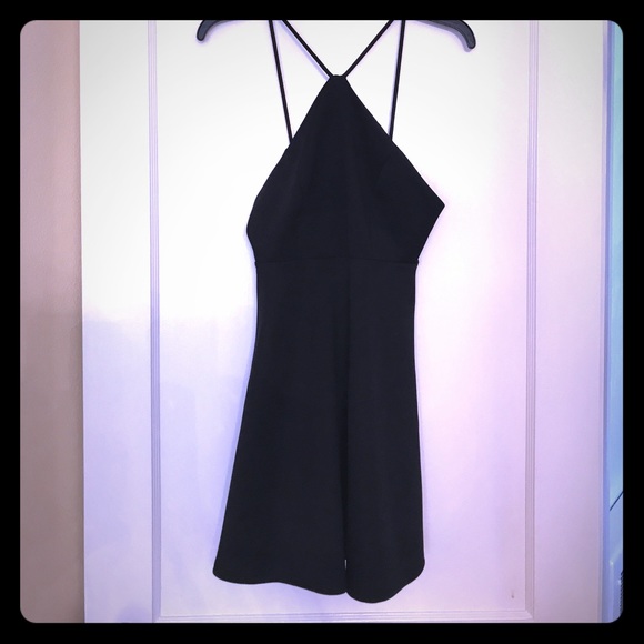 Lulus Dresses & Skirts - Black Lulu's Halter Skater Dress