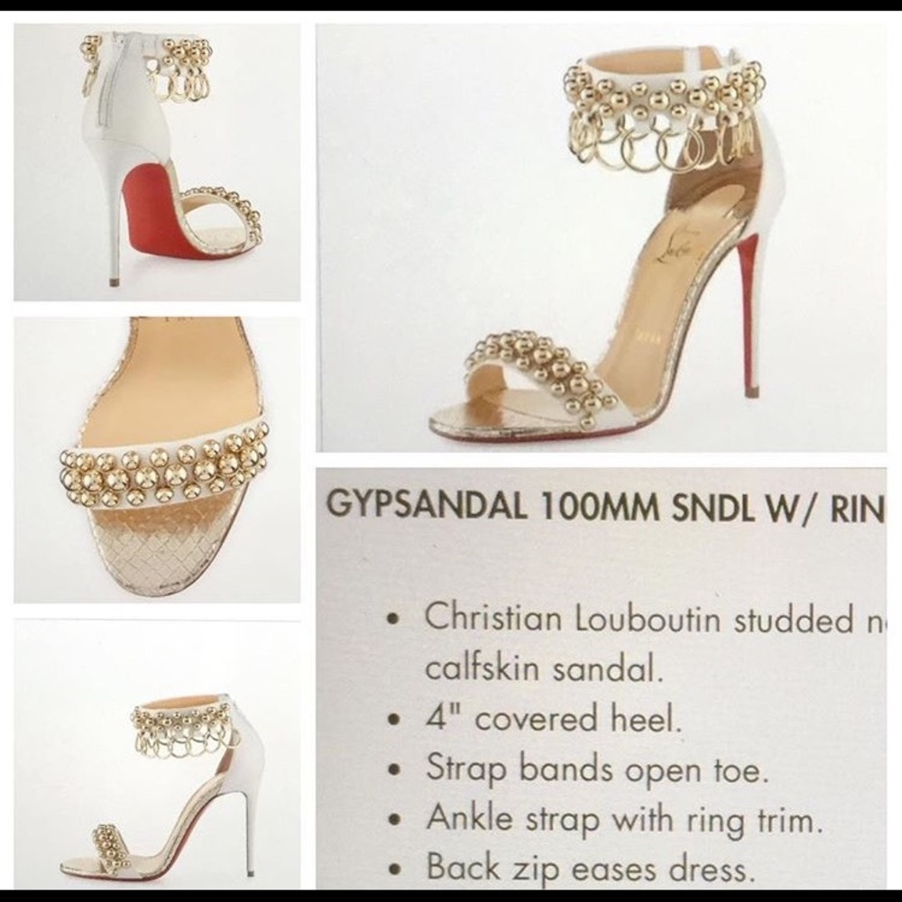 Christian louboutin gypsandal heel WHITE BRAND NEW