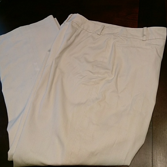 Women's Focus 2000 Cream striped slacks sz 14 - Picture 3 of 11