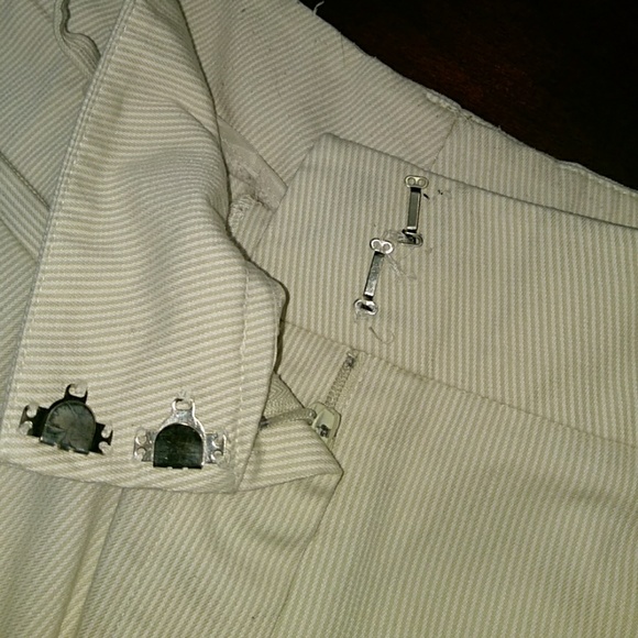 Women's Focus 2000 Cream striped slacks sz 14 - Picture 7 of 11
