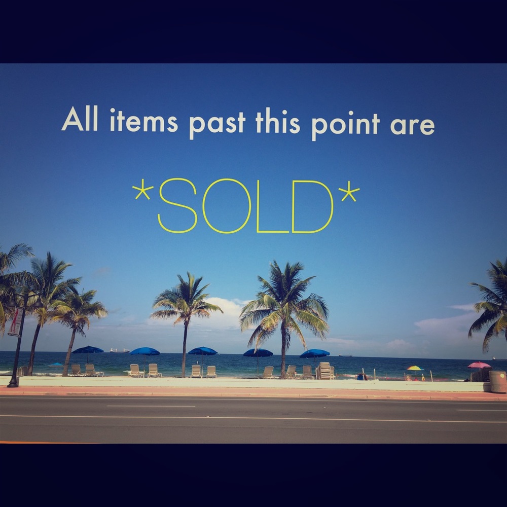 Items beyond this point are SOLD