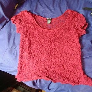 Red lace top