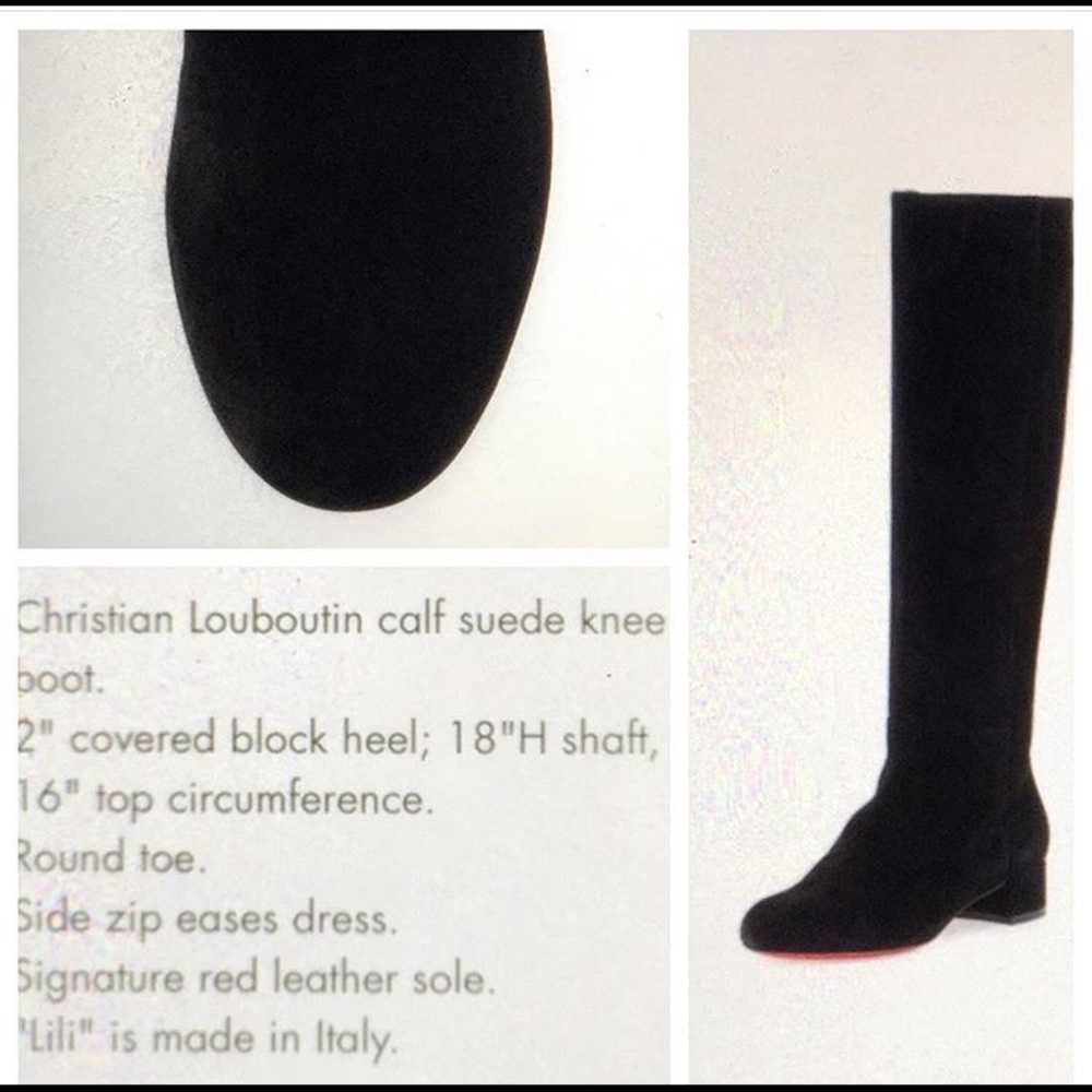 Christian louboutin calf suede knee high boot NEW