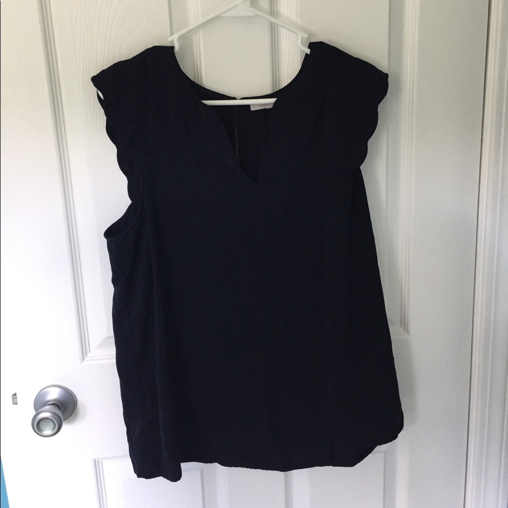 Scalloped Sleeve Blouse