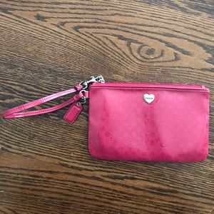 Pink Coach Wristlet