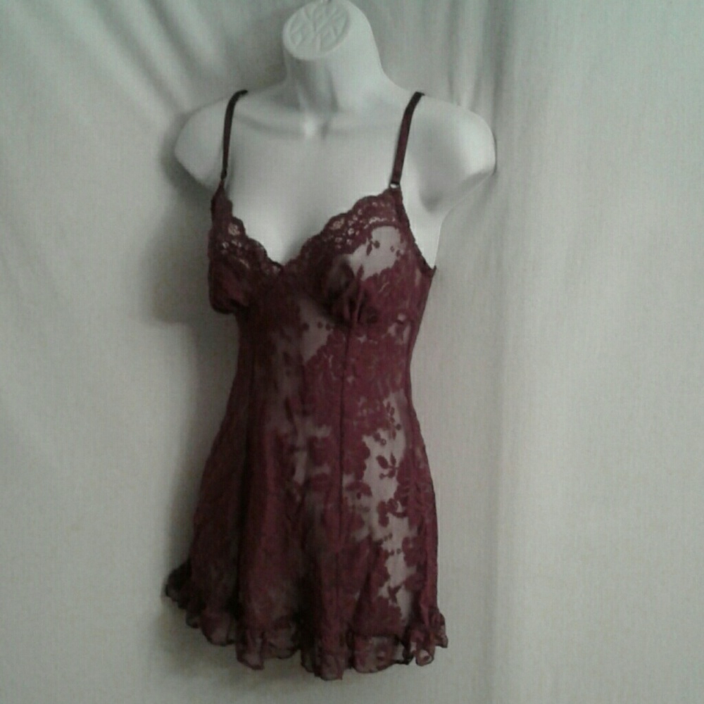 Victoria's Secret plum lace chemise sz XS