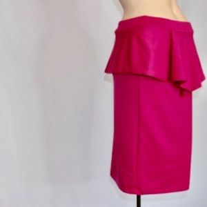 Magenta Pencil Skirt