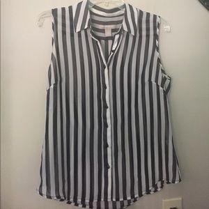 Banana Republic Striped Sleeves Dress Shirt