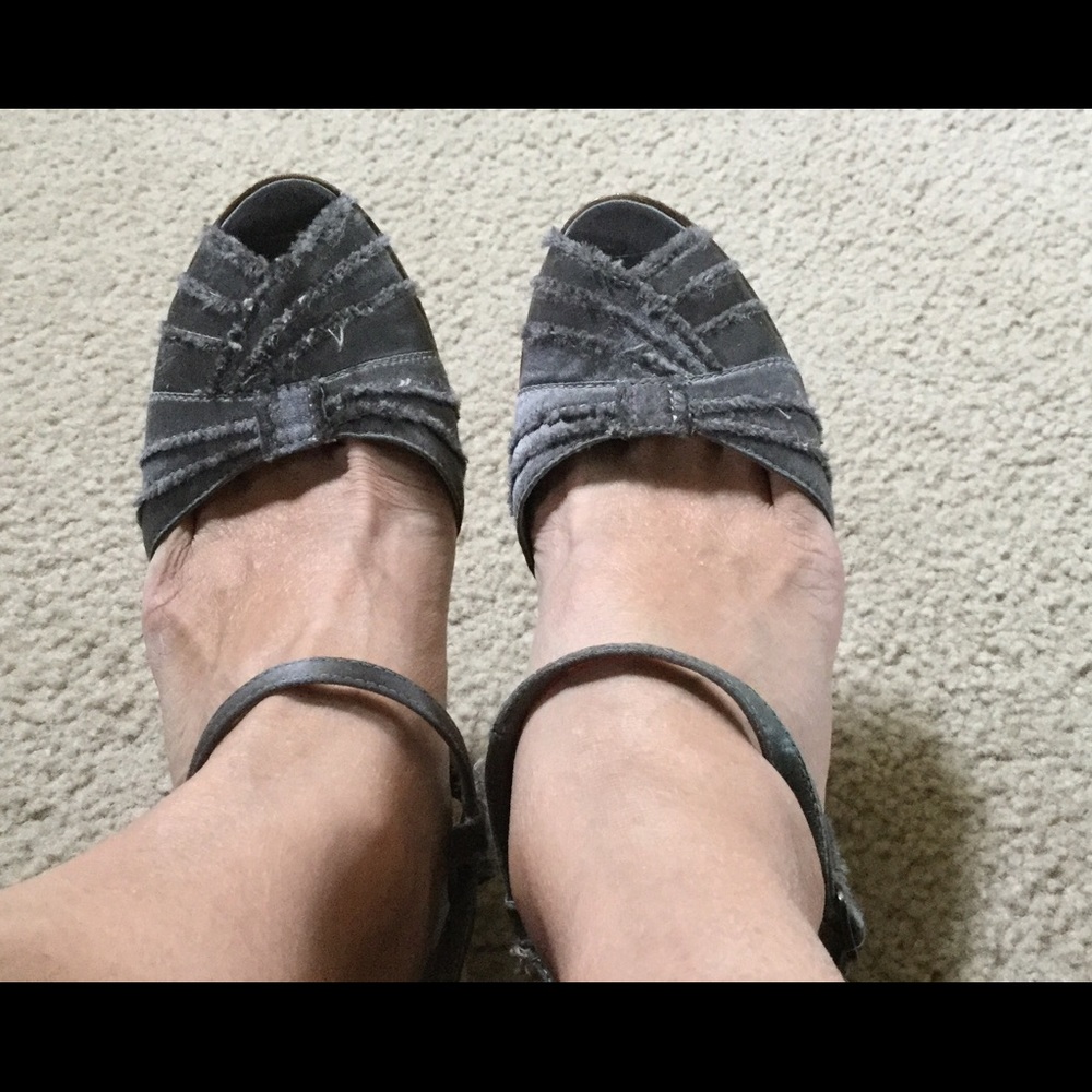 Pewter dress sandals