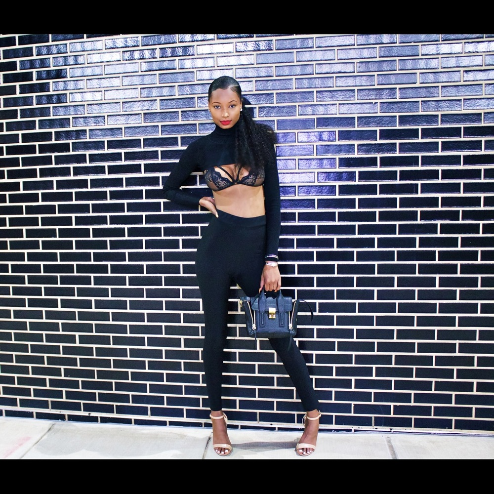 Turtle Neck Bolero Top (bralet not included)