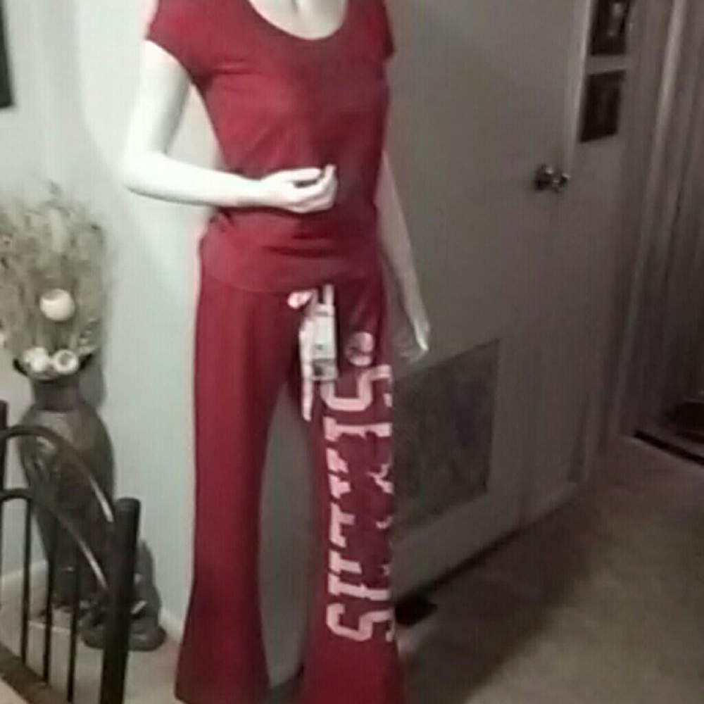 New  Red Sweat pants