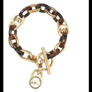 NIB Michael Kors MK Tortoise Shell Link Bracelet