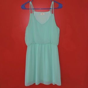 Teal flowy mini dress