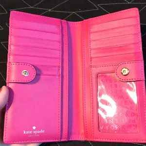 Authentic Kate Spade Black/Pink Fold Wallet