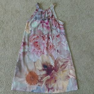 MNG Floral print mini tunic dress