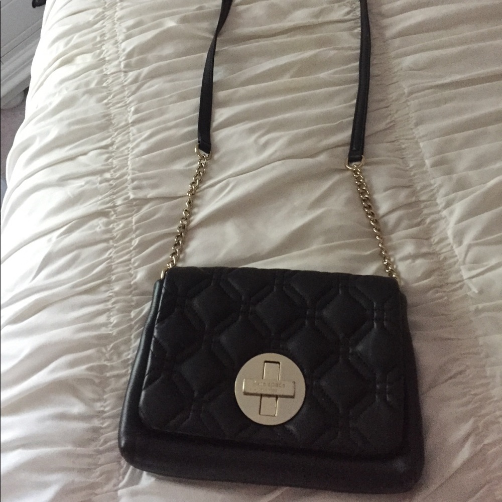 Black quilted Kate Spade crossbody