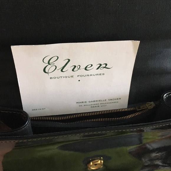 Vintage Black Patent Leather Handbag - Picture 3 of 7