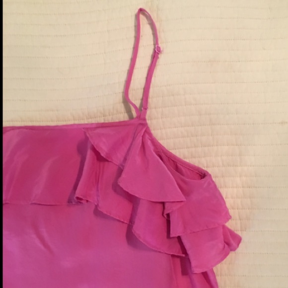 Halogen Pink Ruffled Silk Tank - Picture 5 of 7