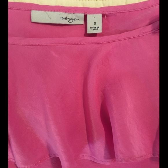 Halogen Pink Ruffled Silk Tank - Picture 6 of 7