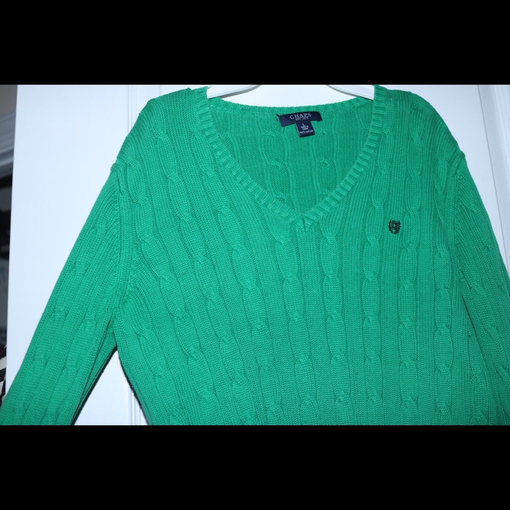 **CHAPS** Women's Sweater Green -lightly used-