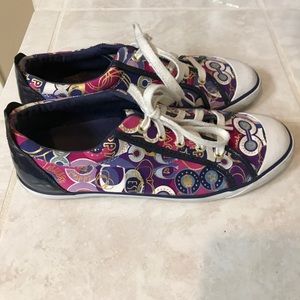 COACH Low Top Sneakers Poppy Design