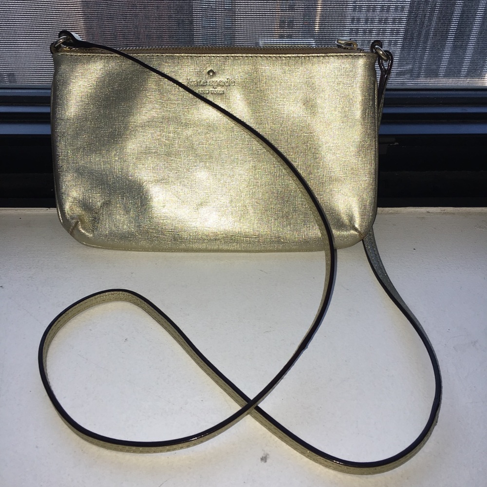Kate Spade Gold Crossbody!