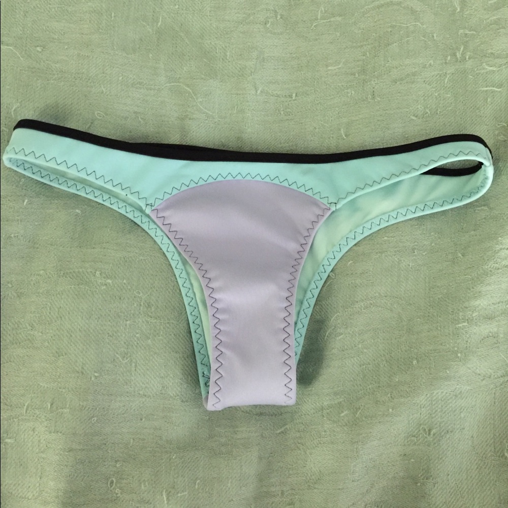 Victoria's Secret aqua/lavender bikini bottom NEW