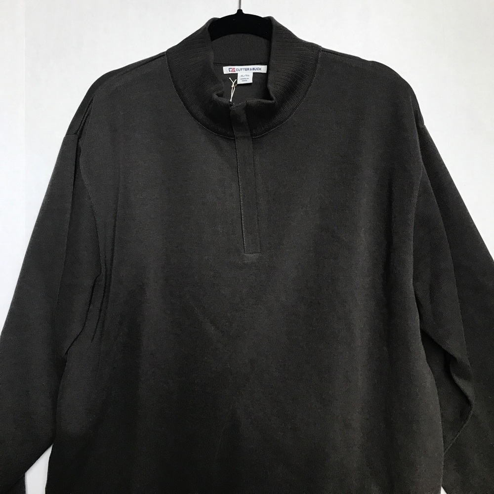 Brown Cutter & Buck half zip NWT