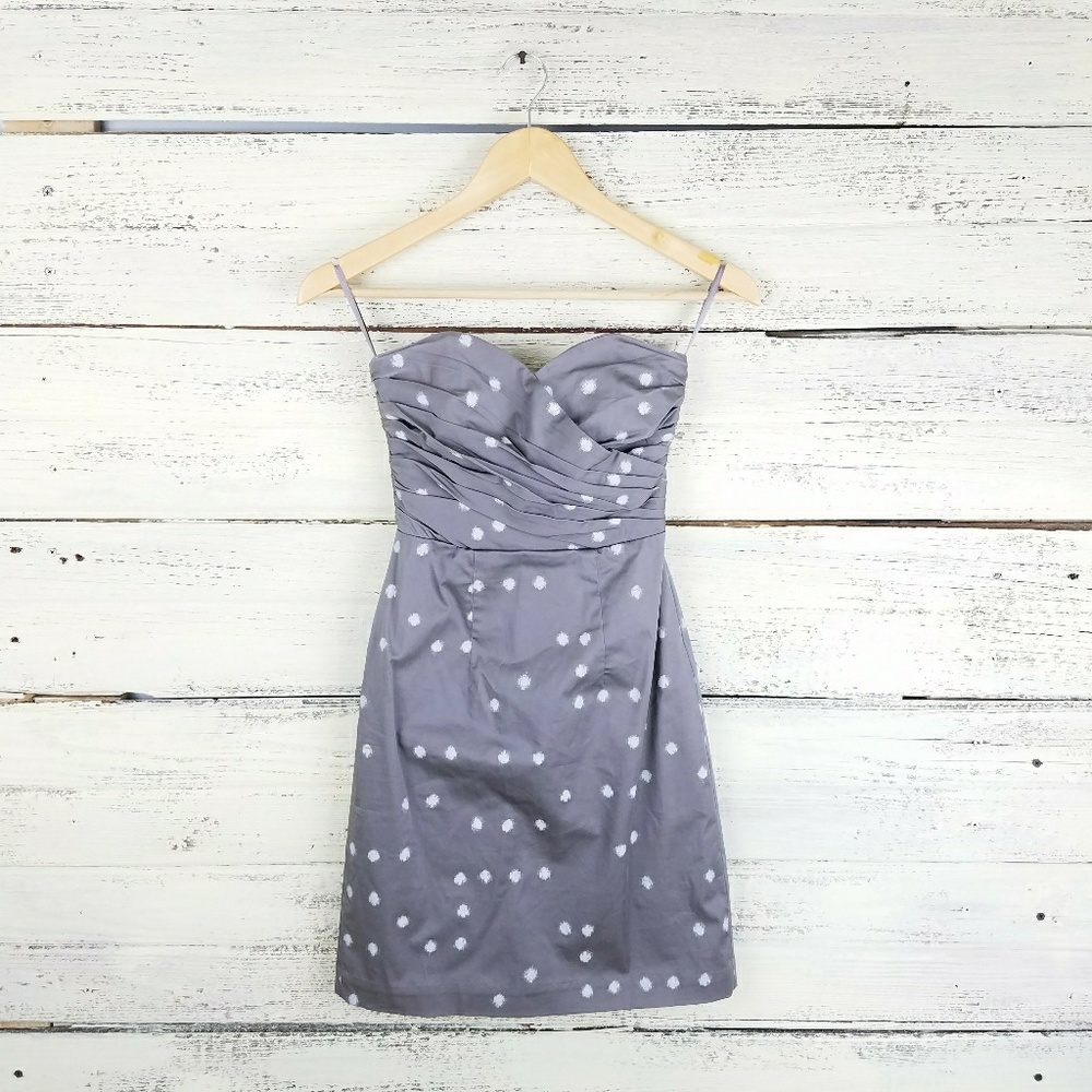 H&M Strapless Party Cocktail Polka Dot Dress Sz 2