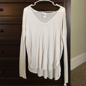 Ribbed long sleeve tee