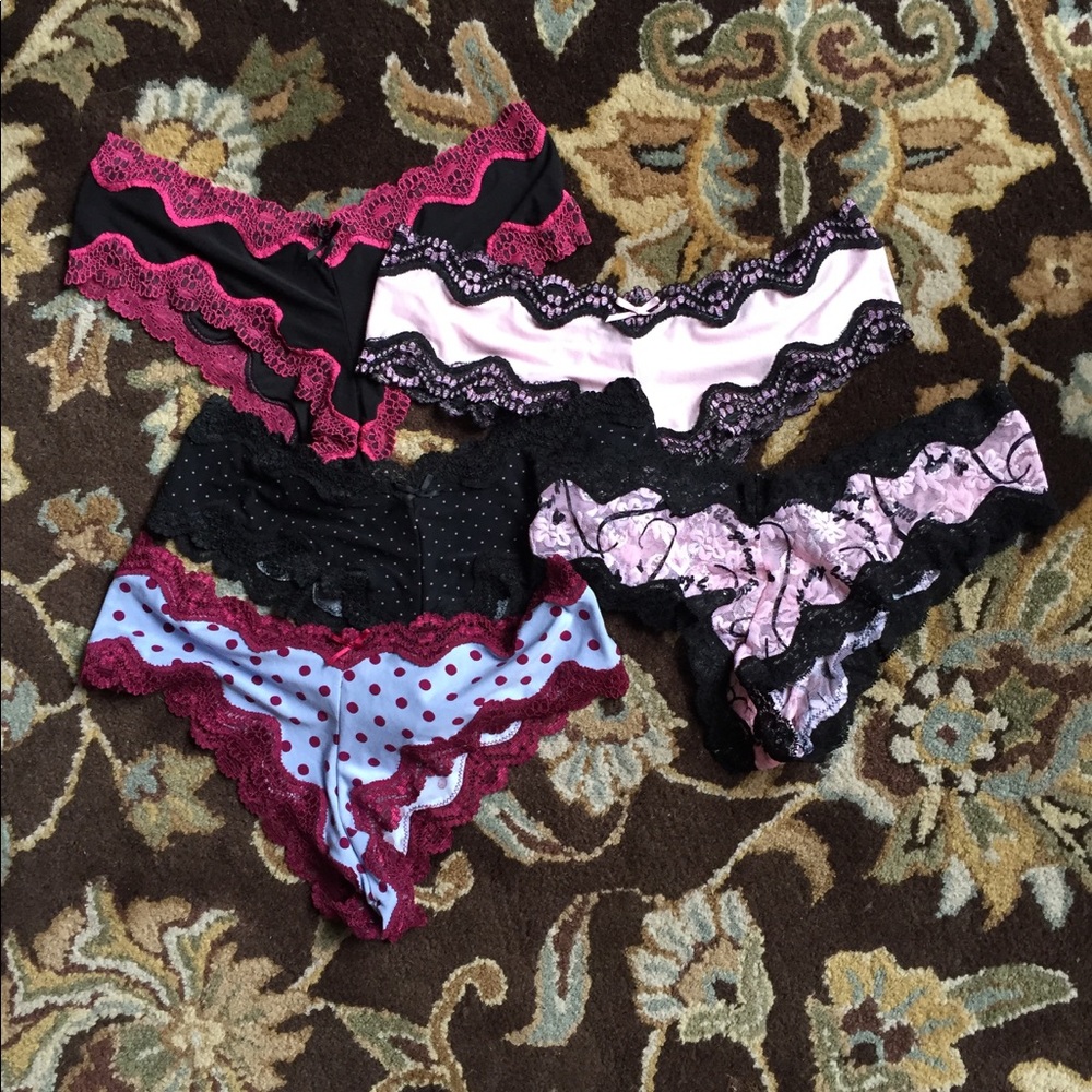 Set of 5 Victoria's Secret Cheeky Panties