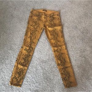 7 For All Mankind Snake Print Skinny