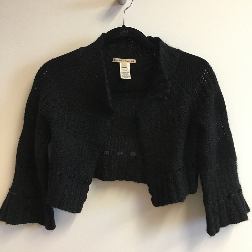 Nanette Lepore Cropped Cardigan Sweater Shrug