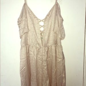 Blush with hint of silver romper
