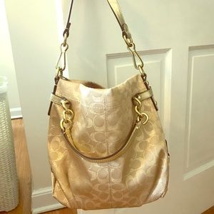 Beautiful Gold Coach Purse!