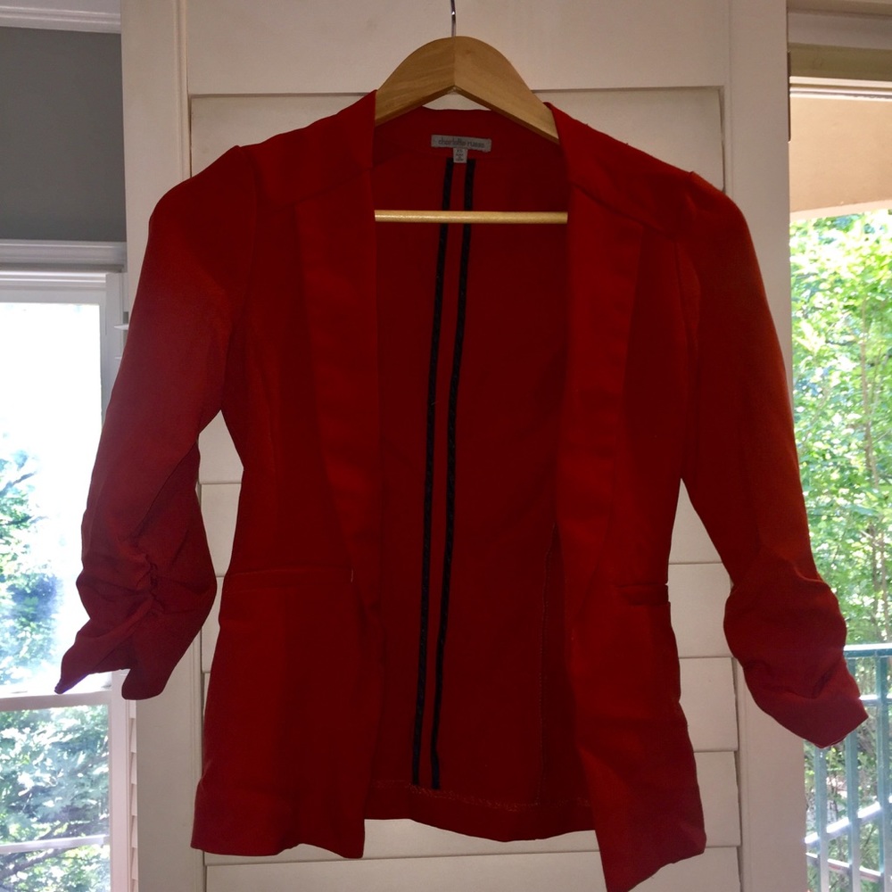Orange blazer
